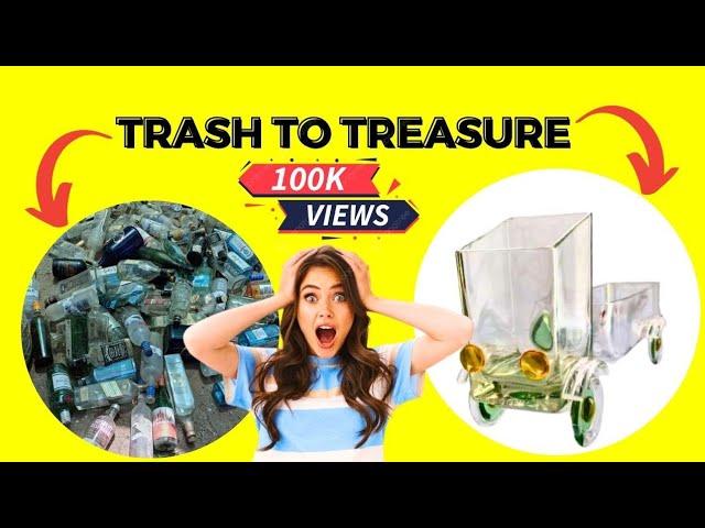 I Made a $10,000 TRUCK... From Trash?! (Upcycle Glass Bottles) #bottleart #diy #trashtotreasure