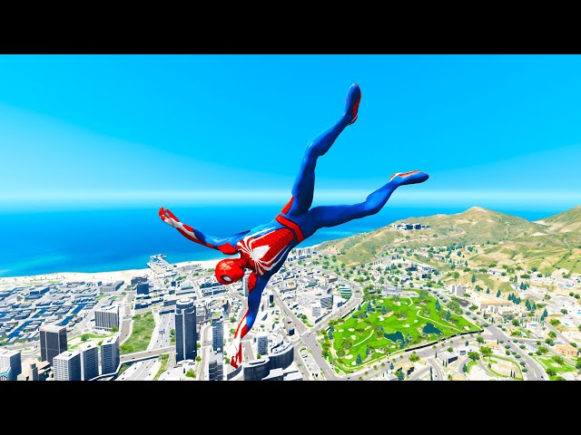 GTA 5 Epic Water Ragdolls Spiderman Vs Minions, Hulk, Squid Dolls, Gorilla, King Kong Part 16