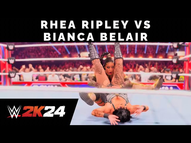 WWE 2K24 PS5 Rhea Ripley vs Bianca Belair