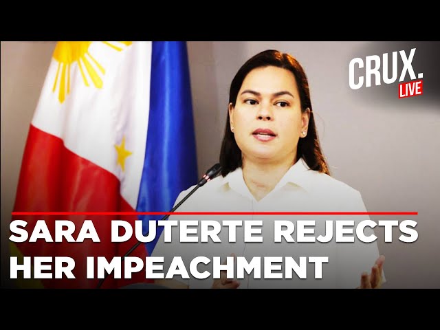 Sara Duterte Live | Philippines Vice President Reacts To Being Impeached On Corruption Charges