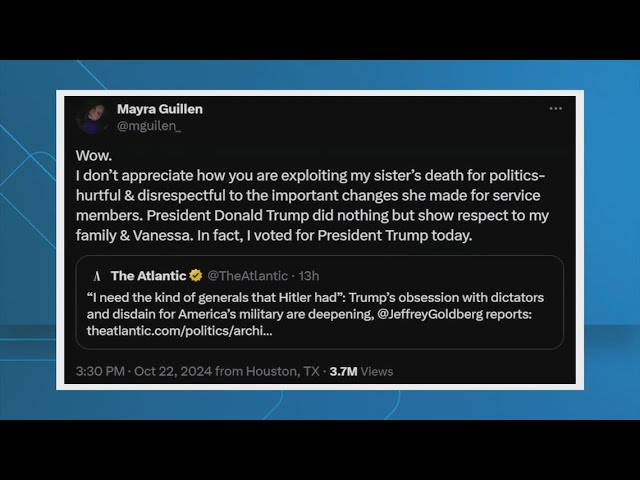 Vanessa Guillen's sister disputes reports that Trump promised, then refused to pay for her funeral