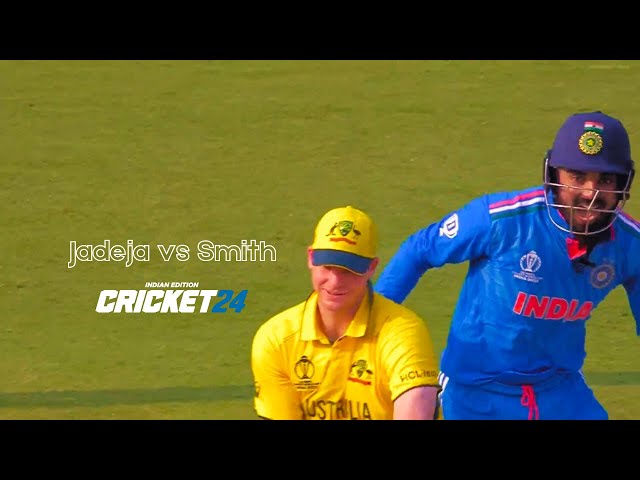 INDIA vs Aus SMITH Wicket vs Ravindra Jadeja in CRICKET 24