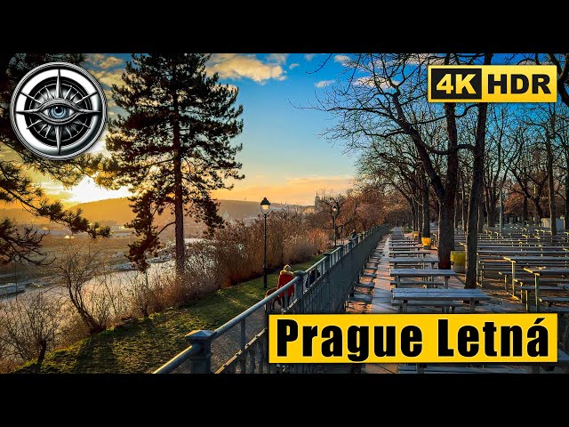 Prague Walking Tour of  Letná Park | Why I Love it in Winter 🇨🇿 Czech Republic 4K HDR ASMR