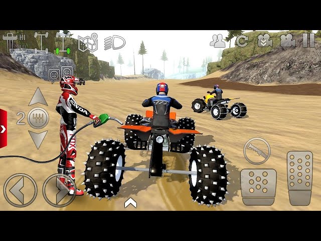 Motor Dirt orange Quad Bikes Extreme Off-Road Offroad Outlaws Bike Game For Android ios Mud Gameplay