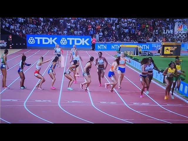 OMG Greatest 4x400M history Jamaica lost by a split second to femke bol of Netherlands