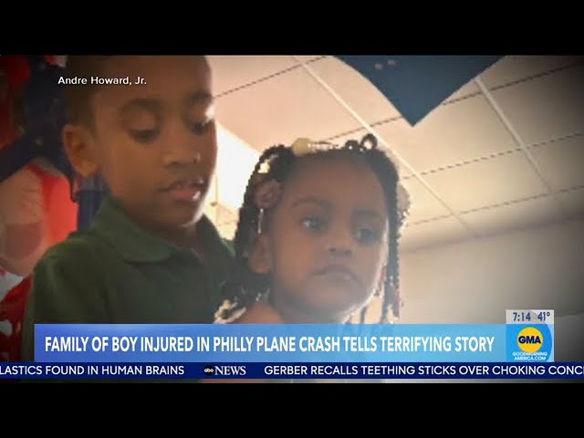 10-year-old injured after Philly jet crash shielded his little sister to protect her