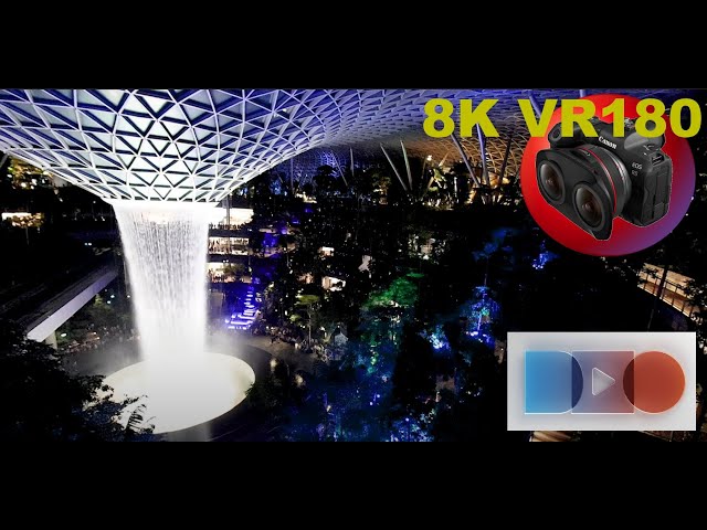 8K VR180 JEWEL CHANGI AIRPORT WATERFALL LIGHT SHOW is the show still good? 3D (Travel/ASMR/Music)