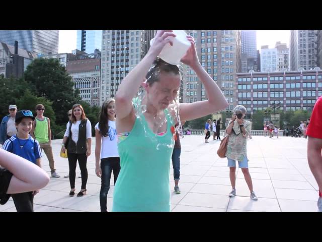 ALS #BucketChallenge Flash Mob At Chicago Bean