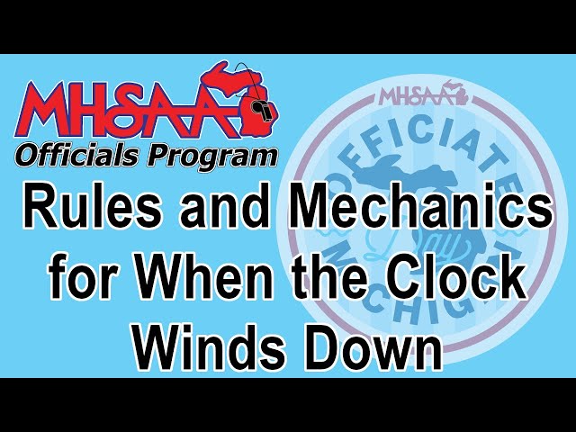 Football – Rules and Mechanics for When the Clock Winds Down