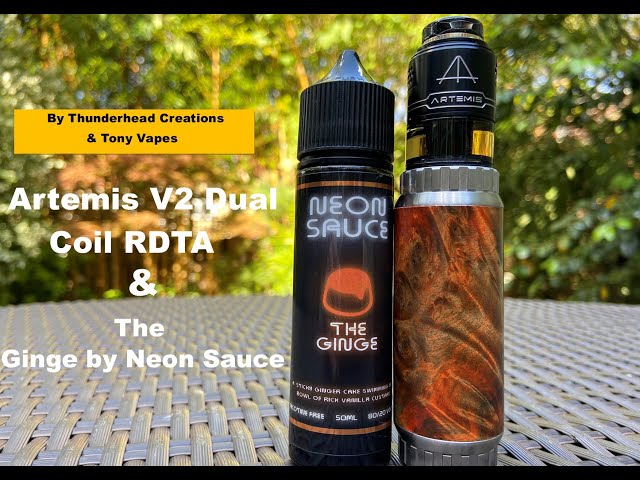 Artemis V2 Dual Coil RDTA by Thunderhead Creations & Tony Vapes + Review on the Ginge by Neon Sauce