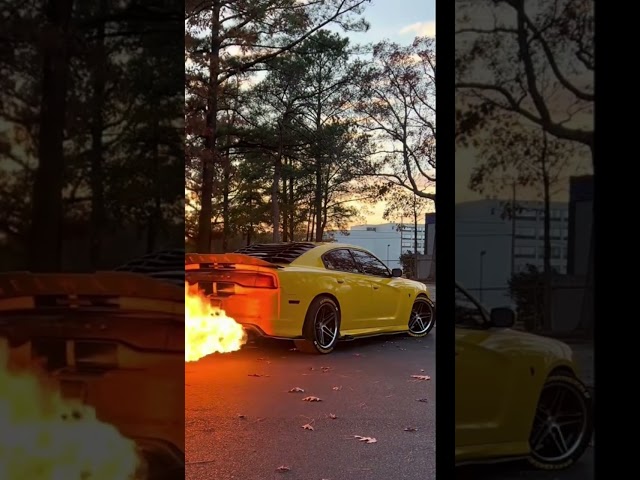 Shooting Flames #trending #srt #car #mopar #viralvideo #video #subscribe