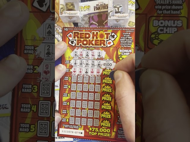 🎉🔥 CA Lotto Red Hot Poker: Strike it Rich with Sizzling Wins! 💰🔥(Video 57) #scratchers