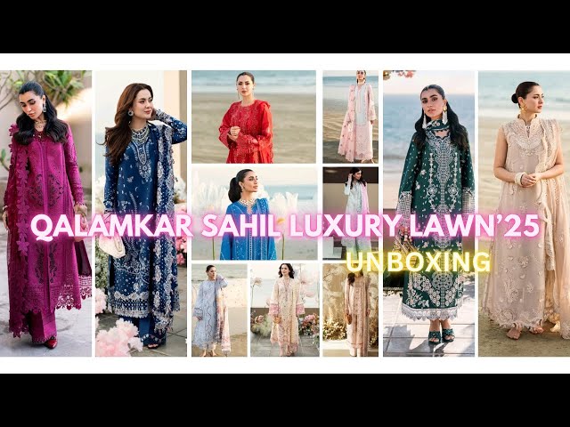 Qalamkar sahil luxury lawn collection 2025 | Unboxing