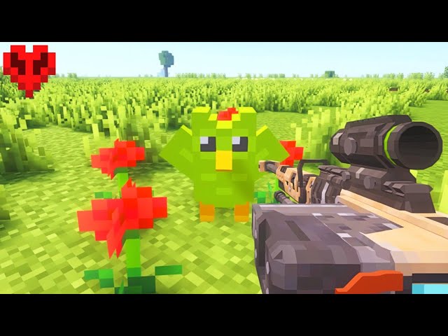 Hunting Duolingo in Minecraft with GUNS