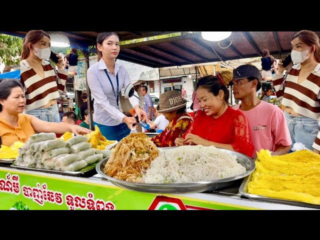 National international tourists like Khmer food, delicious yellow noodles at Toul Pong market & more