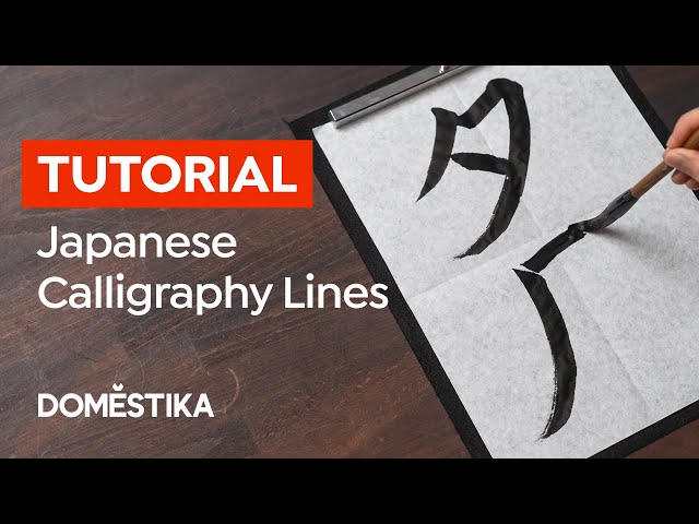 Japanese Calligraphy Tutorial: 4 Basic Lines (Beginners) | Rie Takeda | Domestika English