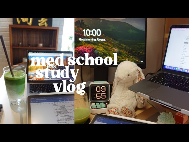 med school study vlog 🏃‍♀️| busy busy week, endocrinology, being active