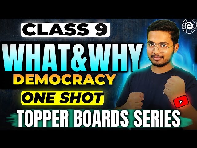 What is Democracy? Why Democracy? ONE SHOT | Class 9 Social Science | Hussain