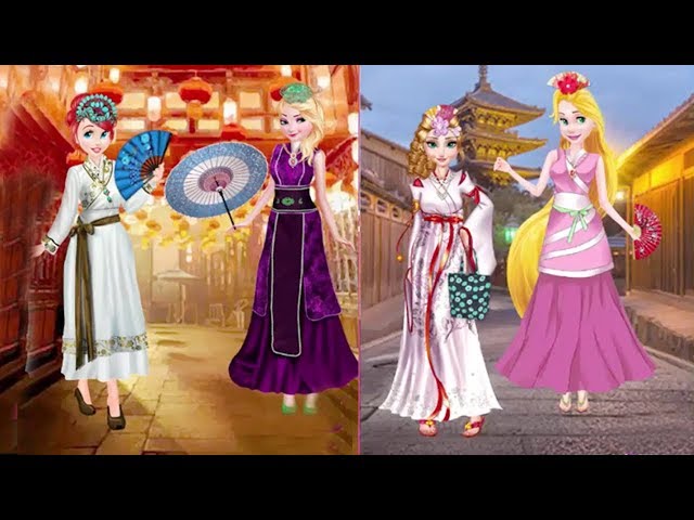 Princesses Kimono Vs Cheongsam - Makeup and Dress up Games for Girls - Fun Baby Games