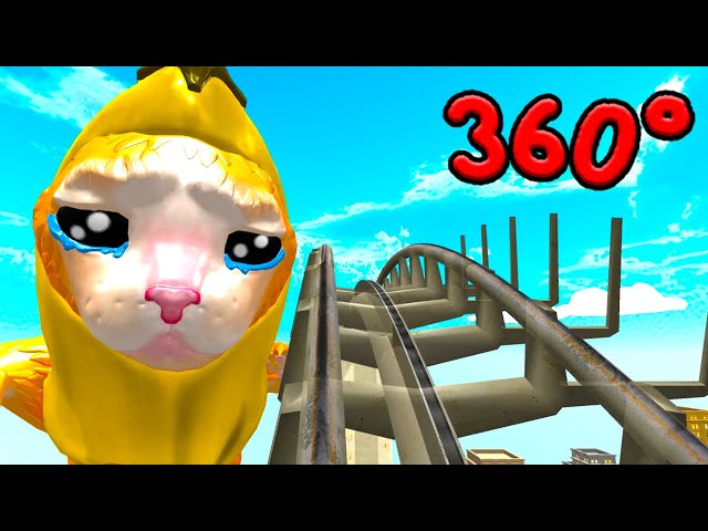 Skibidi Banana Cat fan-made Roller Coaster VR 360 video experience