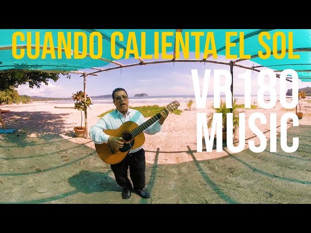 Cuando Calienta El Sol - Costa Rican Guitarist on the Beach! VR180 MUSIC