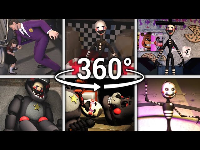 360°| The Puppet/Lefty Compilation!! - Story of Charlie Emily (Five Nights at Freddy's)