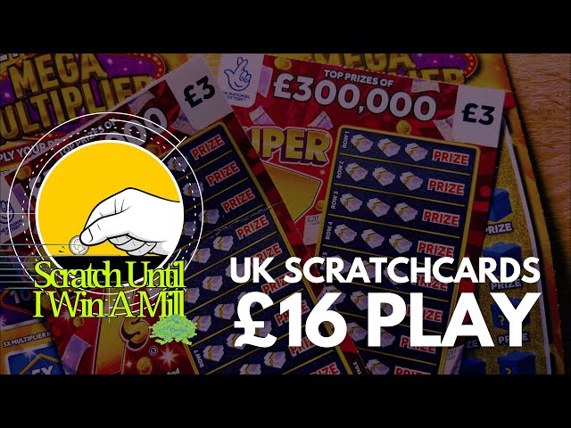 £16 SCRATCHCARDS PLAY🤞| MIXED UK NATIONAL LOTTERY | SCRATCH UNTIL I WIN A MILL 🥳🎉