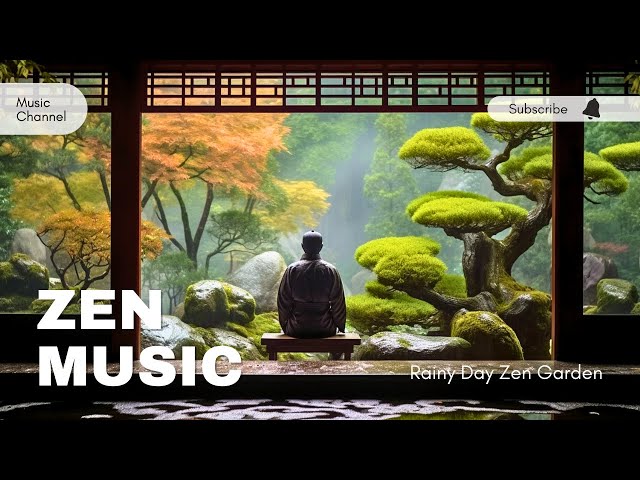 Tai Chi Music | Rainy Day Chinese Zen Garden | Relaxing, Meditation