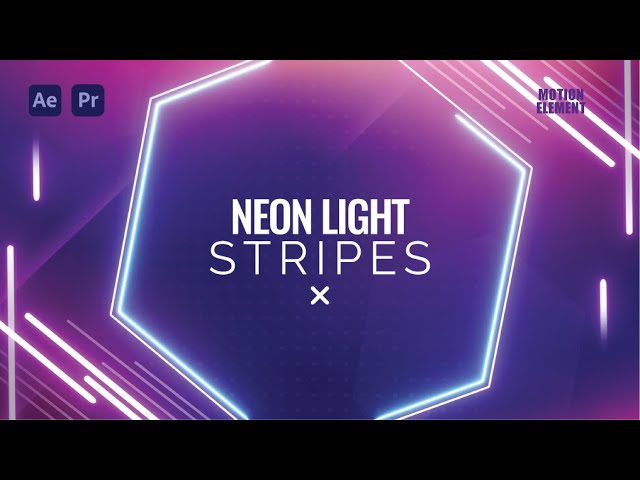 Neon Pink Light Stripes Looping Motion Background - Motion Element