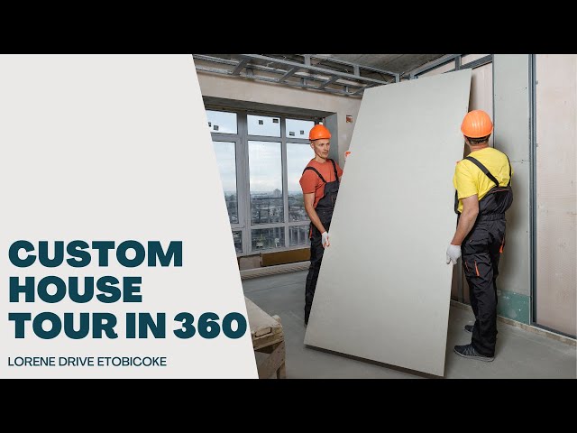 Custom House Tour with Drywall in 360. Re-measuring the space before making cabinets