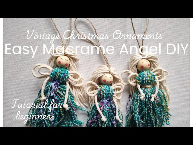 Angel Easy Macrame crochet tutorial, Christmas Ornament, Christmas Tree Decoration Very Easy