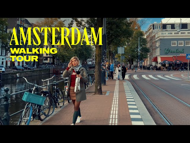 Iconic Amsterdam, Netherlands Walking Tour - 4K