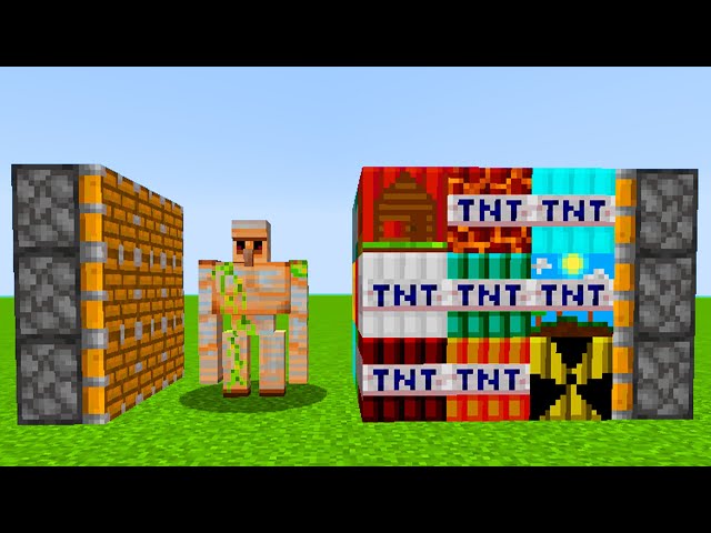 iron golem + all tnt =