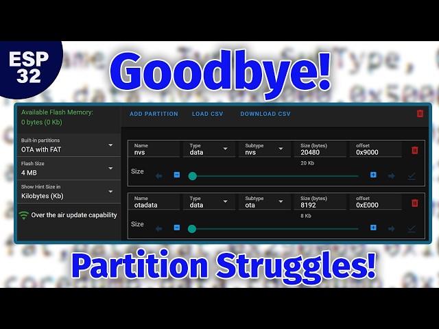 Master Custom ESP32 Partitions in the Arduino IDE!