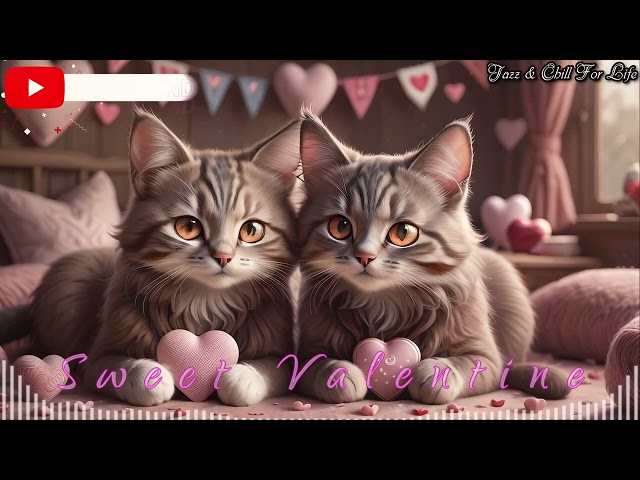 Kitten Jazz Instrumentals 💖Sweet Valentine🎷 2024's Jazzy Nightcaps ️🎶 Deep Focus 💝 KIT SOUND💖