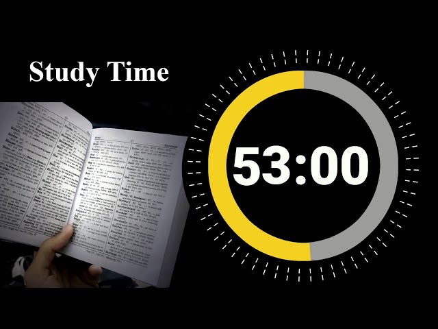 53 Minute Timer Countdown 🔔 || Study Time || Deep Focus || Pomodoro Timer