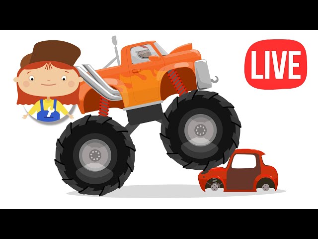 🔴 Car Cartoons full episodes & Doctor McWheelie cartoon for kids - Learn street vehicles