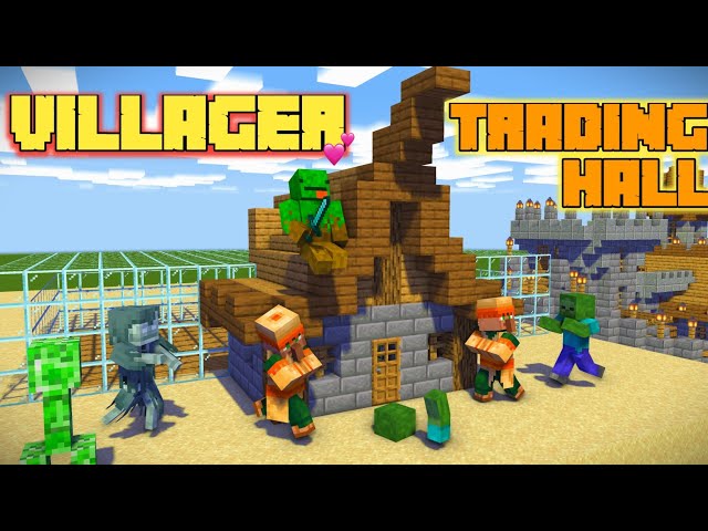 NEW VILLAGER TRADING HALL 😍 || MINECRAFT || PART - 3