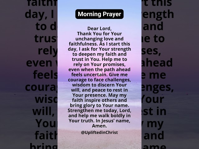 Step into Your Purpose with God | Morning Prayer #morningprayer