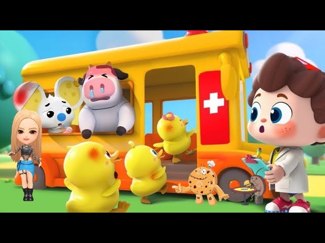 The Wheels on The Bus Song (Animal Version for toddlers) | kids Nursery Rhymes & Kids Song