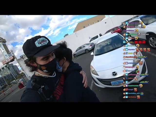 HasanAbi hugs SYKKUNO and says, "You smell incredible holy sh*t" | VEGAS IRL W SYKKUNO & TINAKITTEN