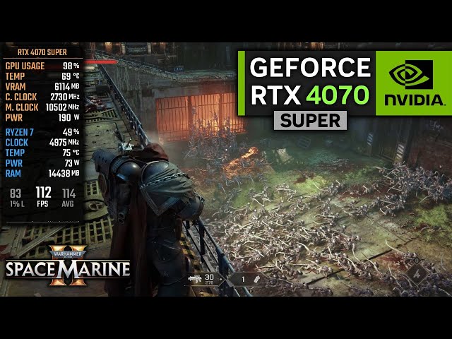 RTX 4070 SUPER on Warhammer 40K Space Marine 2 | 1080p, 1440p DLSS