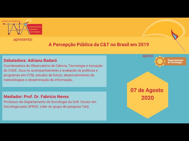 A Percepção Pública da C&T no Brasil em 2019