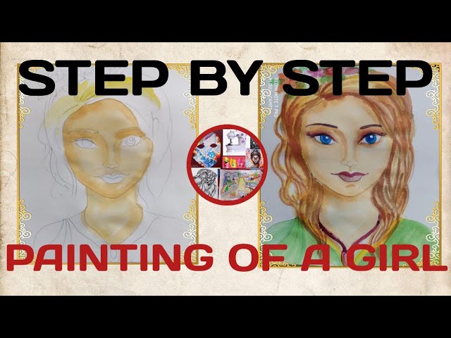 How To Draw And Paint A Girl 💫