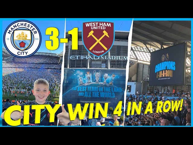 MANCHESTER CITY 3-1 WEST HAM UNITED | VLOG | CITY WIN 4 IN A ROW!