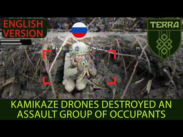 ENG. VER. Kamikaze drones destroyed an assault group of occupants.