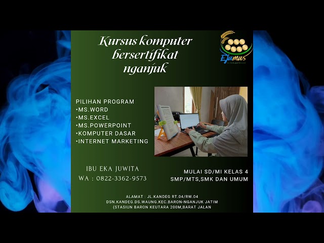 Hub. WA : 0822-3362-9573, Tempat Les Komputer Pelem Kertosono Nganjuk