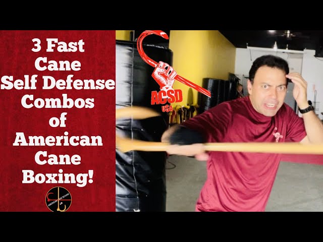 Cane Self Defense: 3 Fast Cane Self Defense Combos of American Cane Boxing!