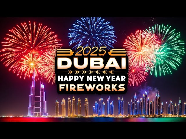 Dubai New Year Fireworks 2025 | Happy New Year From Dubai | Dubai New Year 2025