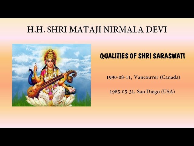 Qualities of Shri Saraswati